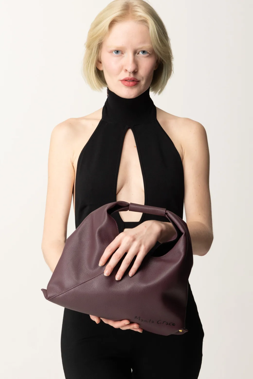 Manila Grace Sacca Morbida MiniNEGROAMARO