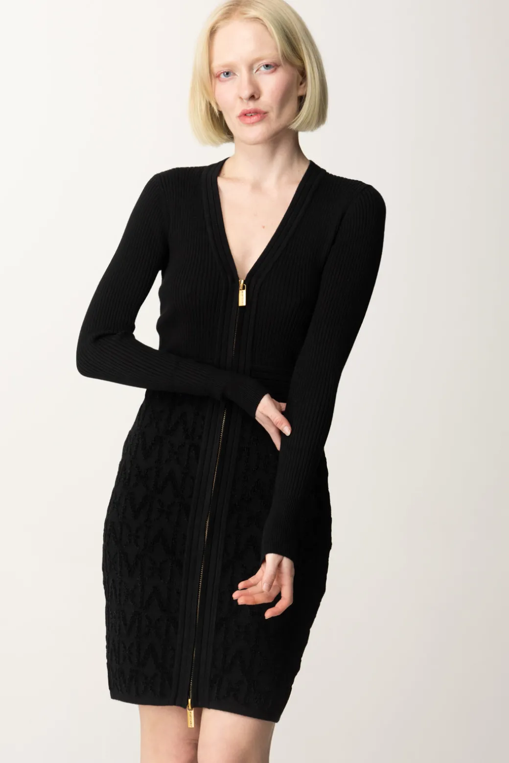 Marciano By Guess Abito In Maglia Herminone con Fantasia LogoJET BLACK A996