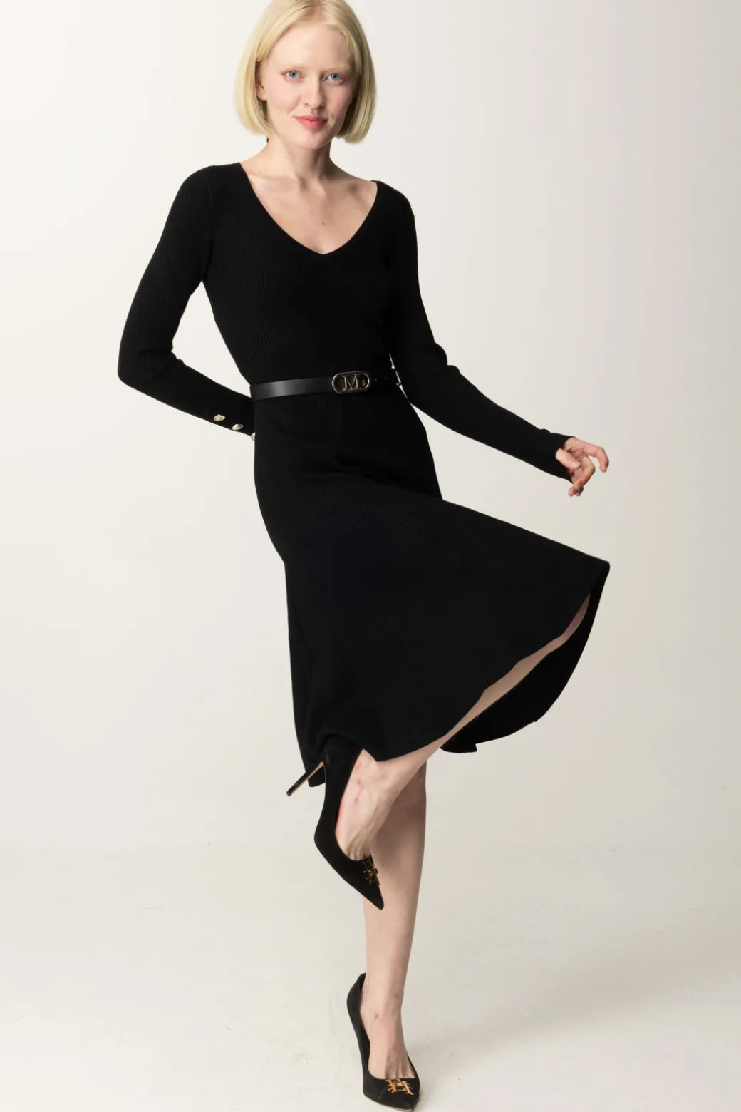 Marciano By Guess Abito In Maglia Luna con CinturaJET BLACK A996