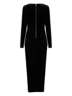 Marciano By Guess Abito Lungo In Velluto Pam con DrappeggioJET BLACK A996