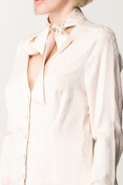 Marciano By Guess Blusa In Satin con FusciaccaSAND GRAIN MONOGRAM