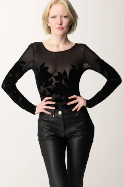 Marciano By Guess Body Dream Weaver con Dettagli Floreali In VellutoJET BLACK A996