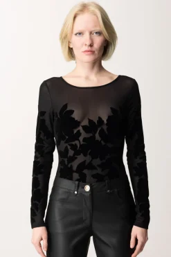 Marciano By Guess Body Dream Weaver con Dettagli Floreali In VellutoJET BLACK A996