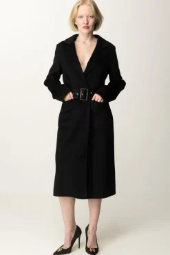 Marciano By Guess Cappotto Clara con Cintura In Misto LanaJET BLACK A996