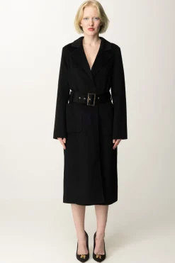 Marciano By Guess Cappotto Clara con Cintura In Misto LanaJET BLACK A996