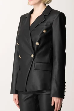 Marciano By Guess Giacca Doppiopetto Pamela In Pelle SinteticaJET BLACK A996