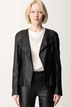 Marciano By Guess Giacca Anny In Ecopelle con InsertiJET BLACK A996