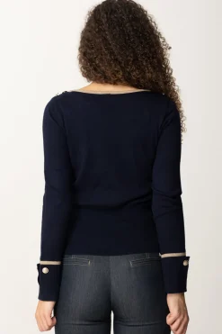 Marciano By Guess Maglia Molly Scollo a Barca e BottonciniSMART BLUE