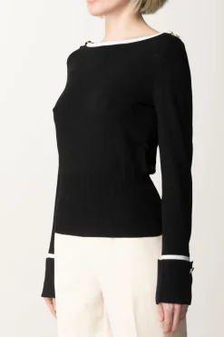 Marciano By Guess Maglia Molly Scollo a Barca e BottonciniJET BLACK A996