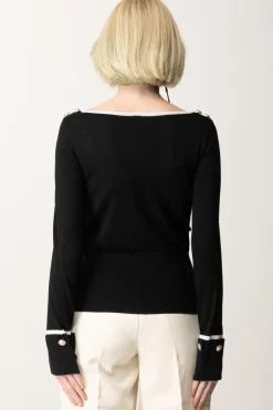 Marciano By Guess Maglia Molly Scollo a Barca e BottonciniJET BLACK A996