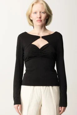 Marciano By Guess Maglia Olga con Cut-out e Scollo CuoreJET BLACK A996