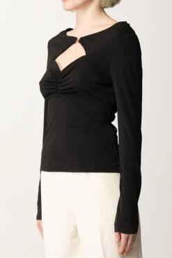 Marciano By Guess Maglia Olga con Cut-out e Scollo CuoreJET BLACK A996