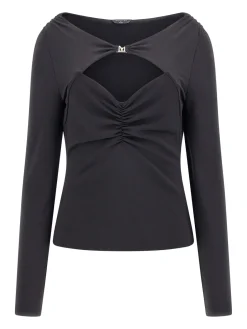 Marciano By Guess Maglia Olga con Cut-out e Scollo CuoreJET BLACK A996
