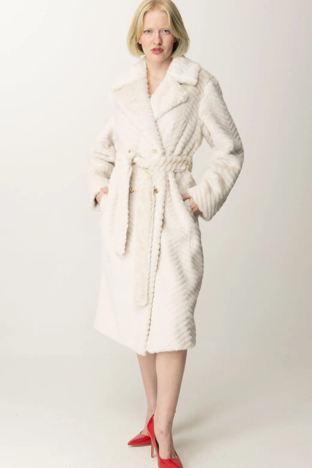 Marciano By Guess Pelliccia Claire In Materiale SinteticoPALE PEARL MULTI