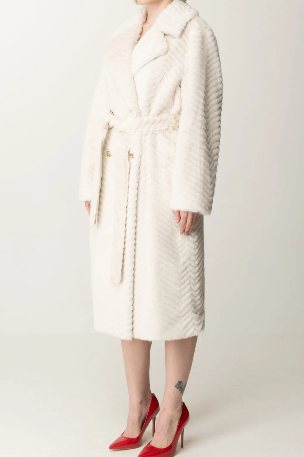 Marciano By Guess Pelliccia Claire In Materiale SinteticoPALE PEARL MULTI