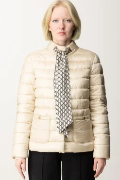 Marciano By Guess Piumino Corto Avery con FoulardEGGSHELL ECRU MULTI