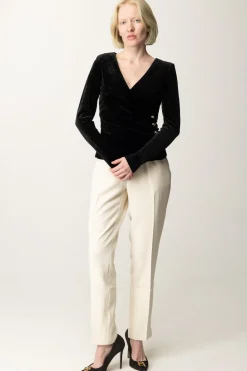 Marciano By Guess Top Pam In Velluto con BottoniJET BLACK A996