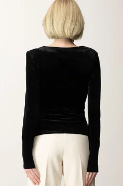 Marciano By Guess Top Pam In Velluto con BottoniJET BLACK A996