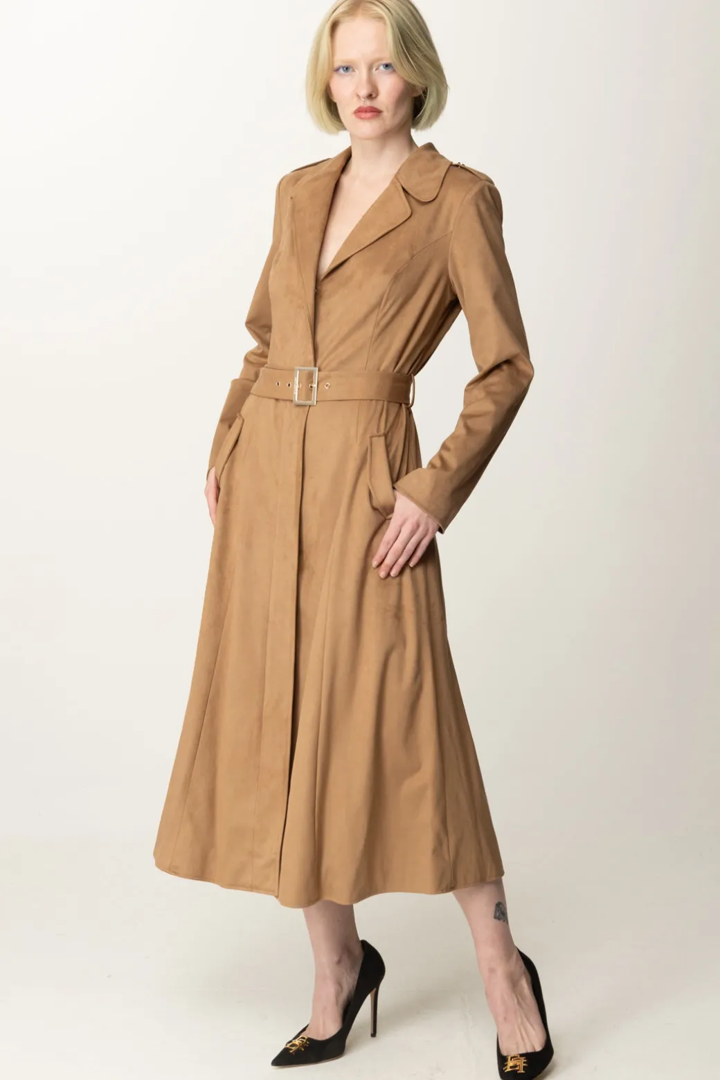 Marciano By Guess Trench Ingrid Scamosciato con CinturaMACCHIATO MULTI