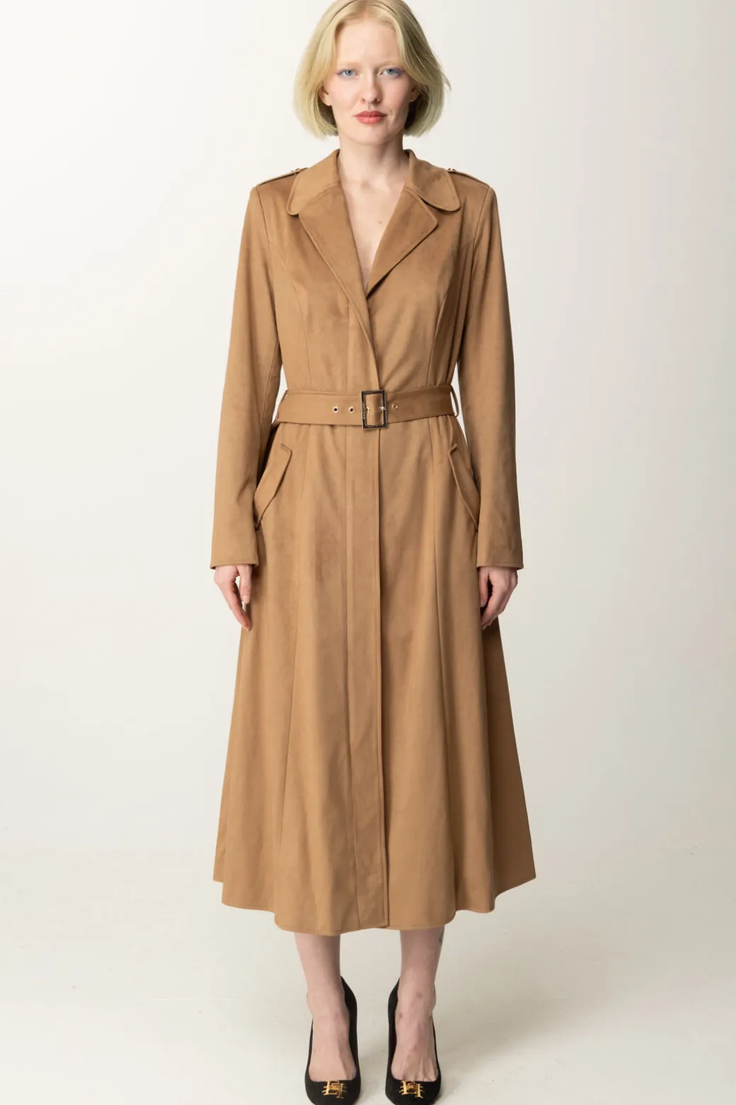 Marciano By Guess Trench Ingrid Scamosciato con CinturaMACCHIATO MULTI