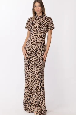 Me Fui Abito Lungo Maculato Stile ChemisierFANTASIA