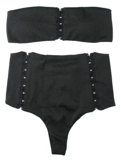 Me Fui Bikini a Fascia Stile Lingerie RetròBLACK