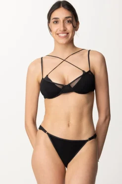 Me Fui Bikini a Reggiseno con Inserti In TulleBLACK