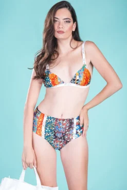 Me Fui Bikini con Slip Vita Alta e Fasce LogateFANTASIA