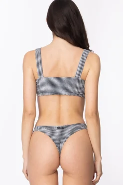 Me Fui Bikini Stampa Vichi con Ganci Da SalopetteNERO