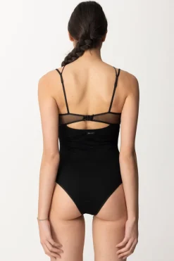 Me Fui Monokini con Cut-out e TulleBLACK