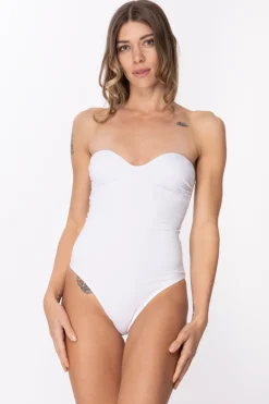 Me Fui Monokini con Scollo CuoreWHITE