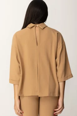 Meme Road Blusa a Collo AltoCAMMELLO