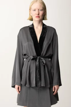 Meme Road Kimono In SatinVULCANO