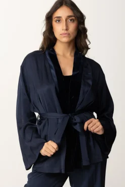 Meme Road Kimono In SatinBLU