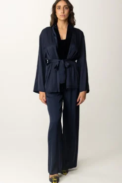 Meme Road Kimono In SatinBLU