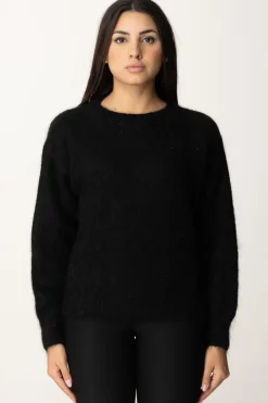 Meme Road Maglioncino con Bottoncini Sul RetroNERO