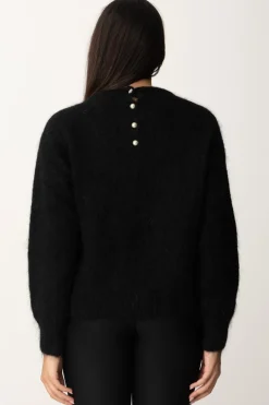 Meme Road Maglioncino con Bottoncini Sul RetroNERO