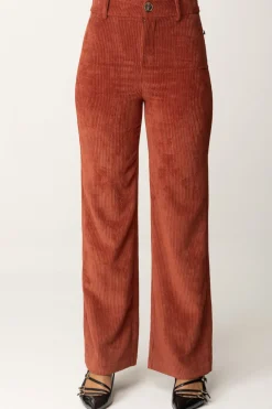 Meme Road Pantaloni a Coste In VellutoCOGNAC