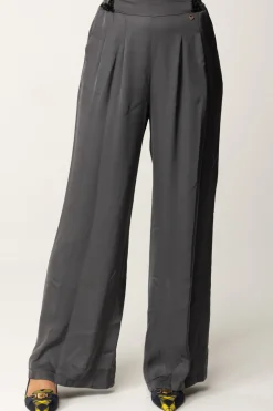 Meme Road Pantaloni Palazzo con Dettagli In VellutoVULCANO