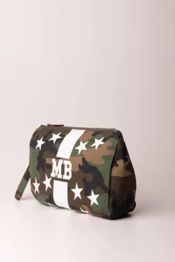 Mia Bag Pochette In Canvas con Stampa Stelle CamouflageCAMOUFLAGE - BANDA BIANCA E STELLE