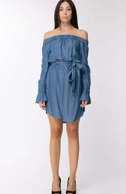 Michael Kors Abito Casacca In Denim con CinturaBLACK DENIM