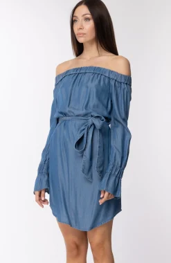 Michael Kors Abito Casacca In Denim con CinturaBLACK DENIM