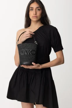 Michael Kors Borsa Bucket In PagliaBLACK/BLACK