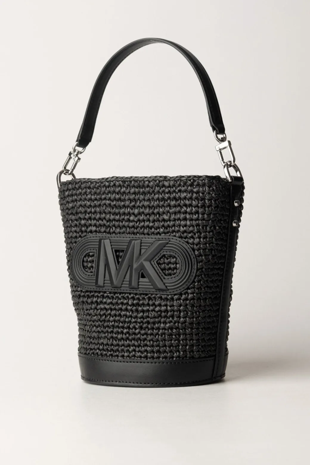 Michael Kors Borsa Bucket In PagliaBLACK/BLACK