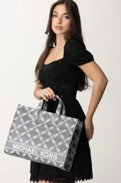 Michael Kors Borsa Tote Gigi GrandeBLK/OPTICWHT