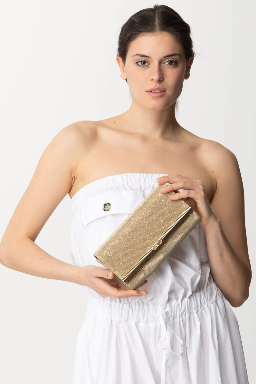 Michael Kors Clutch In LurexPALE GOLD