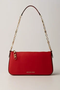 Michael Kors Pochette Media In Pelle con LogoLACQUER RED