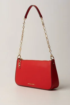 Michael Kors Pochette Media In Pelle con LogoLACQUER RED