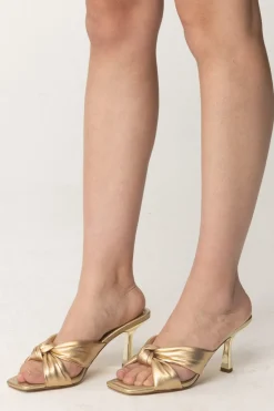 Michael Kors Sandali Elena Metallizzati con NodoPALE GOLD