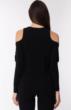 Michael Kors Top con Balze e Spalle ScoperteNERO